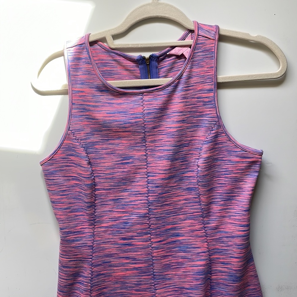 LILLY Pulitzer Fit & Flare Stretchy Comfortable Sleeveless Dress w/ Zipper Back - Picture 2 of 9